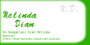 melinda dian business card